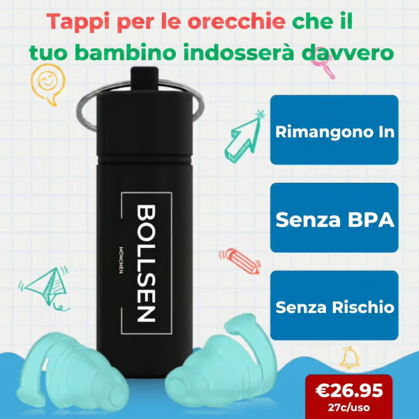 Kidz+ Tappi per bambini per il nuoto